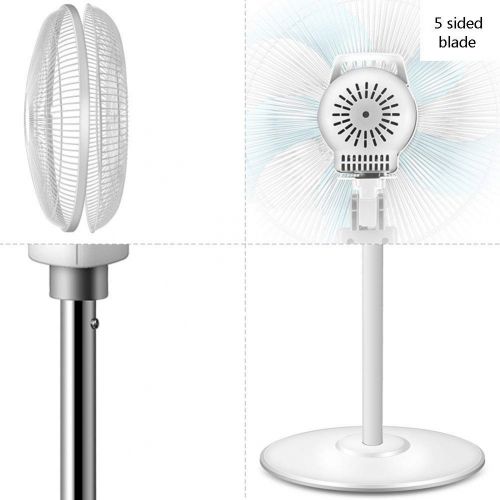  ANSIO FAN LYFS Pedestal Home Floor Can Be Rotated 3 Speed Setting Energy Efficient Remote Ultra-Quiet Vertical Air Circulation Timing 16-Inch White
