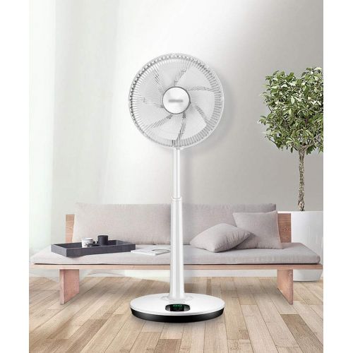  ANSIO FAN LYFS Pedestal Home Floor Can Be Rotated Adjustable Height 32 Wind Speeds Energy Efficient Remote Ultra-Quiet Vertical Air Circulation Timing White 24W