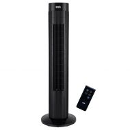 ANSIO Black Oscillating Tower Fan with Remote Control 3-Speed 3-Wind Mode, 30-Inch Ideal for Small Rooms. 2 Year Warranty