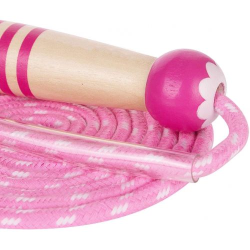  [아마존베스트]ANSUG 2 pieces skipping rope children, adjustable cotton rope skipping with cartoon wooden handle for boys and girls.