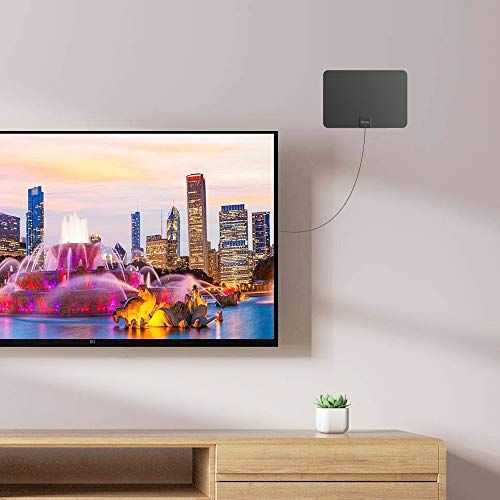  [아마존베스트]ANTAN Indoor Window HDTV Antenna 35 45 Miles Range Support 8K 4K 1080P UHF VHF Free view HDTV Channels with Longer 16.5ft Coaxial Cable