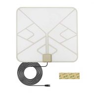 [아마존베스트]ANTAN Indoor Window Hdtv Antenna Up to 40 50 Miles Range Transparent Soft Design Support 4K 1080P VHF UHF Free view Television Local Channels width Longer 16.5ft Coax Cable