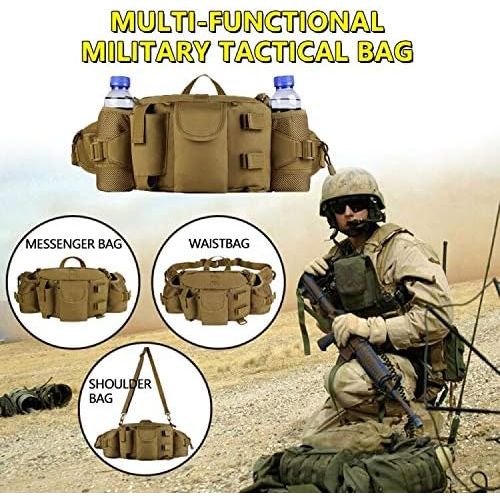  ANTARCTICA 1050D Military Tactical Waist Pack Bag Fanny Pack Sling Bag Range Bag EDC Camera Bag with Shoulder Strap for Outdoor,Sports,Jogging,Walking,Hiking,Cycling