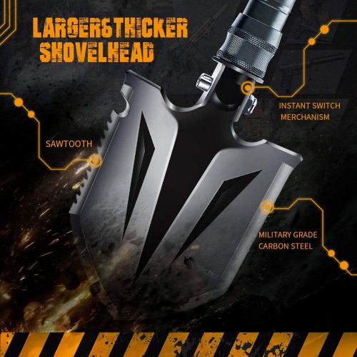  ANTARCTICA Military Folding Shovel Multitool Compact Backpacking Tactical Entrenching Tool for Hunting, Camping, Hiking, Fishing