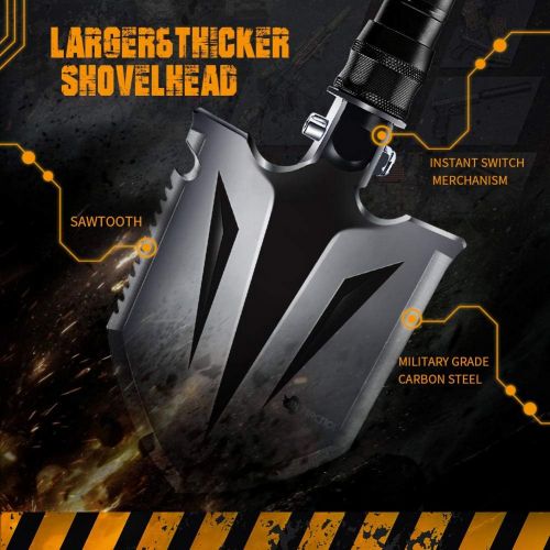  ANTARCTICA Military Folding Shovel Multitool Compact Backpacking Tactical Entrenching Tool for Hunting, Camping, Hiking, Fishing