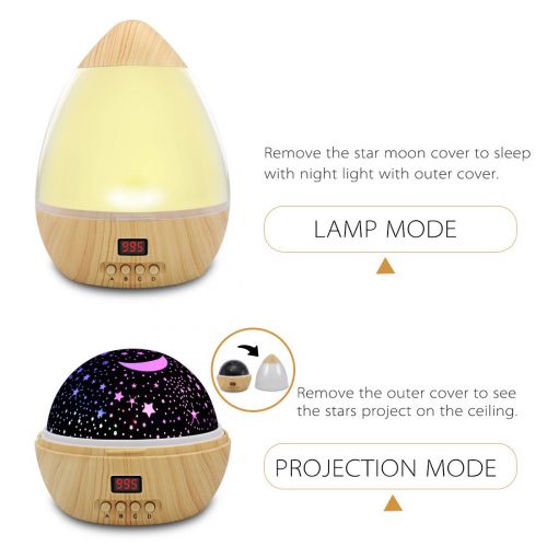  ANTEQI Kids Star Projector Night Lights Multiple Colors 360 Degree Rotating Led Starry Sky Night Lamp with Timer Auto Shut Off for Nursery Decor Baby Children Bedroom