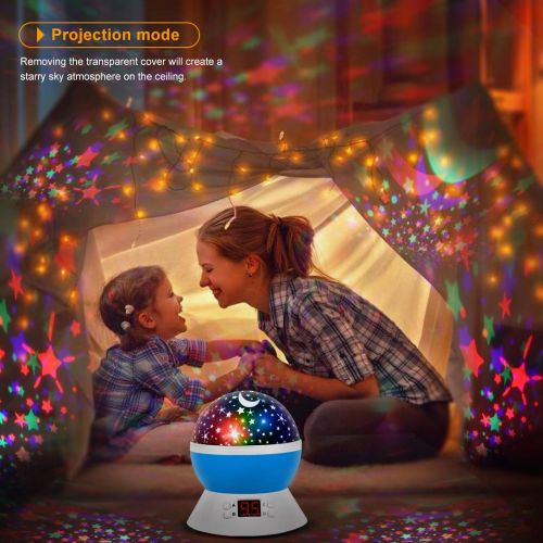  ANTEQI Night Lights for Kids, Star Light Projector with Timer Setting for Baby, Toddler Bedroom Decor, Boys and Girls Gift (Blue)