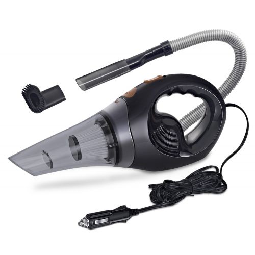  ANTEQI Car Vacuum Cleaner Handheld Auto Vacuums Cord DC 12V Lightweight Dry Hand Vac for Automotive Interior Clean and Home Pet Hair,Cigarette Ash (Black)