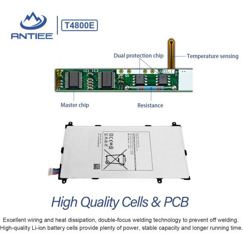  [아마존베스트]Last purchased on July 26, 2018 ANTIEE Compatible T4800E Tablet Battery for Samsung Galaxy Tab Pro 8.4 SM-T320(WiFi) SM-T321(3G & WiFi) SM-T325(3G 4G/LTE & WiFi) Series T4800C T4800K 4800mAh 18.24Wh 3.8V