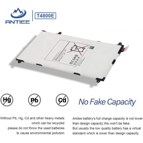  [아마존베스트]Last purchased on July 26, 2018 ANTIEE Compatible T4800E Tablet Battery for Samsung Galaxy Tab Pro 8.4 SM-T320(WiFi) SM-T321(3G & WiFi) SM-T325(3G 4G/LTE & WiFi) Series T4800C T4800K 4800mAh 18.24Wh 3.8V