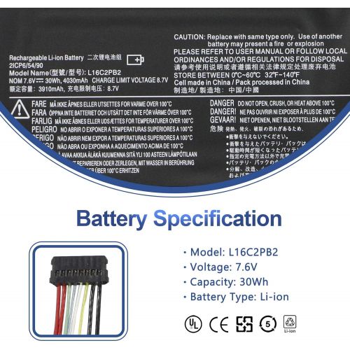  ANTIEE L16C2PB2 Battery for Lenovo IdeaPad 320-15ABR/15IAP/15IKB/15ISK/17IKB 130-14AST/14IKB S145-15AST/15IWL/15IIL/14IIL/14IWL 330-15IKB 520-15IKB V320-17IKB V145-15AST V14-IWL V15-ADA B