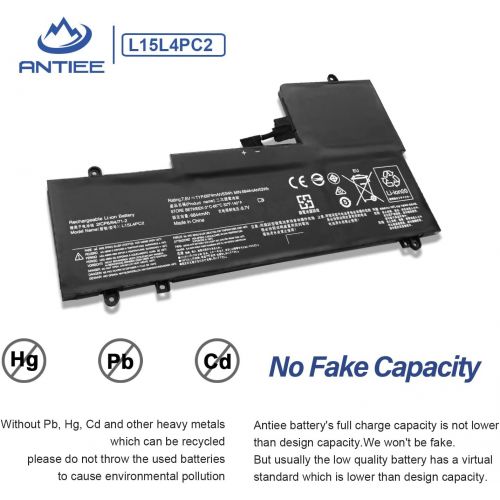  ANTIEE L15L4PC2 L15M4PC2 Laptop Battery Compatible with Lenovo Yoga 710-14IKB 710-14ISK 710-15IKB 710-15ISK 710-14ISK-IFI 710-14ISK-ISE Series Notebook 5B10K90778 5B10K90802 7.6V 53Wh 697