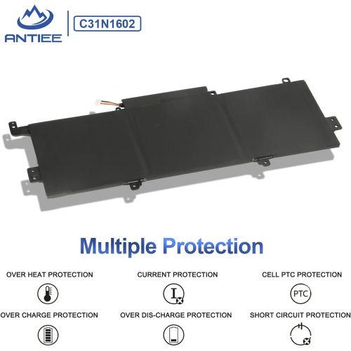 ANTIEE New C31N1602 Laptop Battery Replacement for Asus ZenBook U3000U UX330 UX330U UX330UA UX330UAK UX330UA AH54 UX330UA AH55 UX330UA AH5Q UX330UA FB018R C31N16O2 0B200 02090000 1