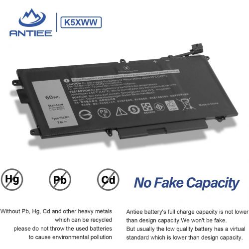  ANTIEE K5XWW Laptop Battery Replacement for Dell Latitude 7389 P29S001 Latitude 7390 P29S002 Latitude 12 5000 5289 P29S 2 in 1 Latitude E5289 L3180 Series 451 BBZC 6CYH6 71TG4 725KY N18GG