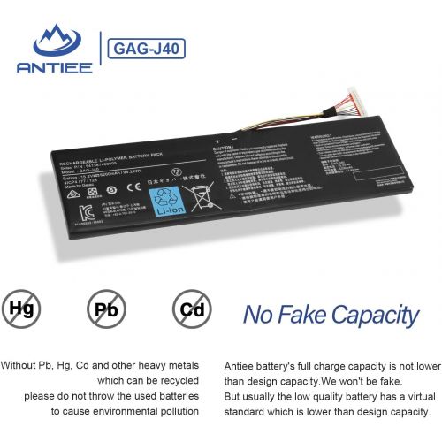  ANTIEE GAG-J40 Laptop Battery for Gigabyte Aorus 14 V7 K7 14-P64WV6, Aorus 15 X8, Aorus 15X V8-BK4 V8-CF2, Aorus 15G XB 15P WB 17 XA 17G KB 17X WB 17X YB X7 541387460005 5413874600