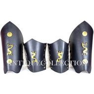 ANTIQUECOLLECTION Medieval Halloween Christmas Viking Costumes Roman Leather Armor Leg Arm Guard