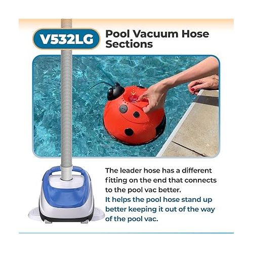  ANTOBLE V532LG Pool Vacuum Leader Hose Pool Cleaner Hose Replacement for Hayward Navigator, Pool Vac Ultra, Aqua Bug, Poolverneugen & More