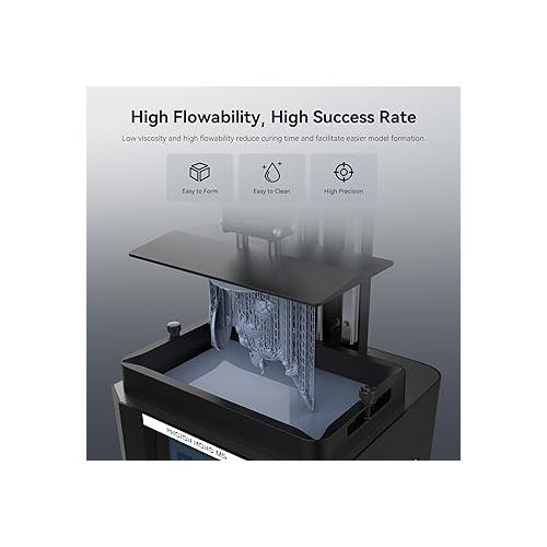  ANYCUBIC ABS-Like Resin Pro 2, 3D Printer Resin with Enhanced Strength and Toughness, High Precision and Minimal Shrinkage, Wide Compatibility for All LCD Resin 3D Printers (Grey+Grey, 2kg)