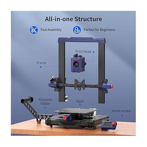  ANYCUBIC 3D Printer Kobra 2 Neo, 250mm/s Max Print Speed FDM 3D Printer Auto-Leveling Smart Z-Offset Upgraded Kobra Neo, Easy Assembly for Beginners Print Size 8.7