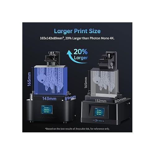  ANYCUBIC 4K+ Resin 3D Printer, Photon Mono 2 LCD 3D Printer with 6.6'' HD Mono Screen, High Precision & Protective Film, Print volume 6.49'' x 5.62'' x 3.5'', Beginner Friendly