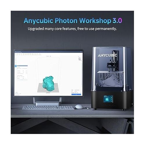  ANYCUBIC 4K+ Resin 3D Printer, Photon Mono 2 LCD 3D Printer with 6.6'' HD Mono Screen, High Precision & Protective Film, Print Volume 6.49'' x 5.62'' x 3.5'', Beginner Friendly