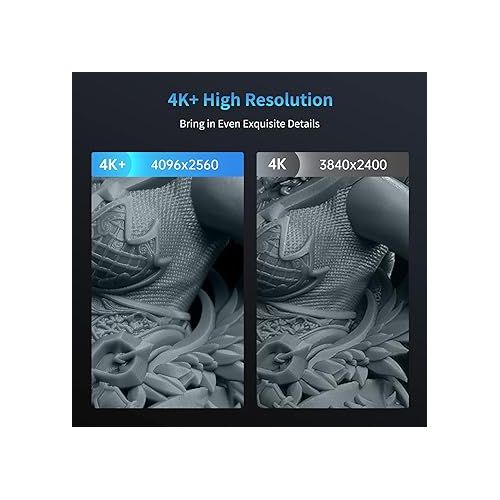  ANYCUBIC 4K+ Resin 3D Printer, Photon Mono 2 LCD 3D Printer with 6.6'' HD Mono Screen, High Precision & Protective Film, Print volume 6.49'' x 5.62'' x 3.5'', Beginner Friendly
