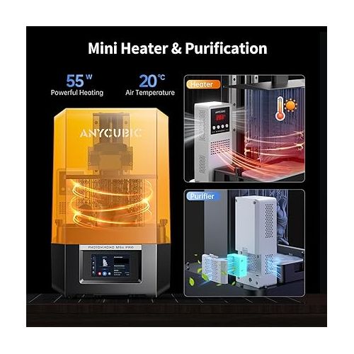  ANYCUBIC Photon Mono M5s Pro Resin 3D Printer, 10.1'' 14K HD Mono LCD, 3X High Speed Printing, Leveling-Free&Intelligent Detection, Large Printing Size of 8.81 x 4.98 x 7.87 Inch