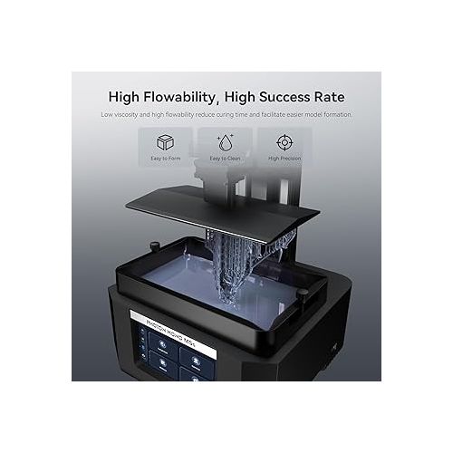  ANYCUBIC ABS-Like Resin Pro 2, Upgraded 8K 3D Printer Resin with Enhanced Strength and Toughness, High Precision, Low Odor, Wide Compatibility for All LCD Resin 3D Printers (Grey, 500g)