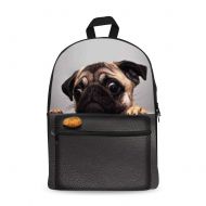 ANYFOCUS Canvas Backpack for Teen Kids Shoulder Laptop Bag (Dog)