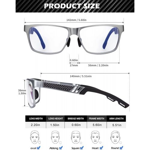  ANYLUV Blue Light Blocking Glasses for men women Classic Rectangle Blue Light Glasses Lightweight Eyeglasses Frame