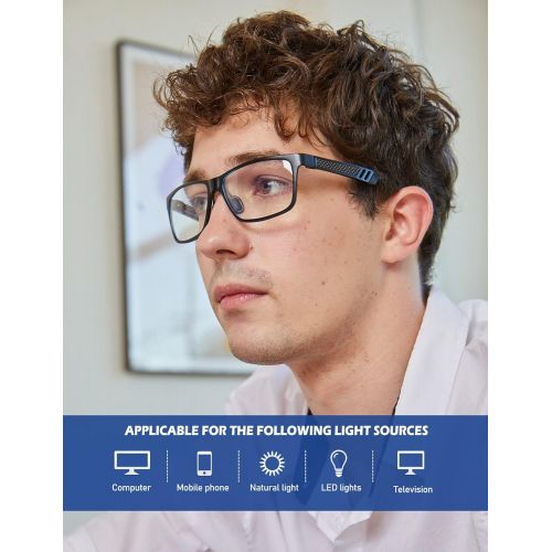  ANYLUV Blue Light Blocking Glasses for men women Classic Rectangle Blue Light Glasses Lightweight Eyeglasses Frame