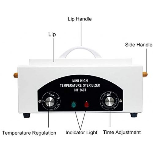  AOBOO High Temperature Dry Heat Box For Nail Tool Spa Pedicure tools Dry Heat machine，Salon Hairdressing Tool Equipment Tweezers Earrings, Hair Cutting tools and Other Metal Equipment
