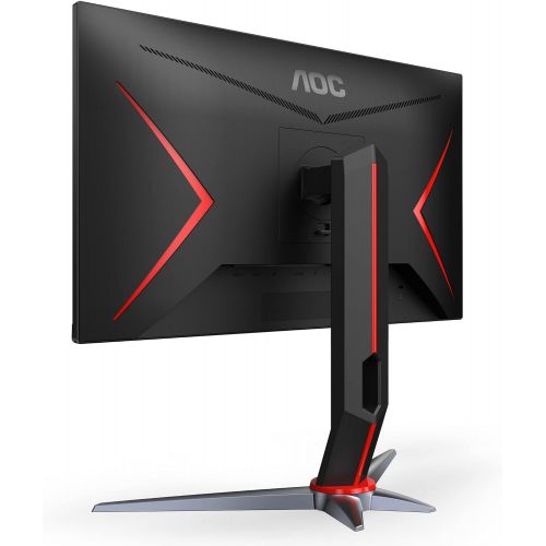  [아마존베스트]AOC 24G2 24 Frameless Gaming IPS Monitor, FHD 1080P, 1ms 144Hz, Freesync, HDMI/DP/VGA, Height Adjustable, 3-Year Zero Dead Pixel Guarantee,Black/Red