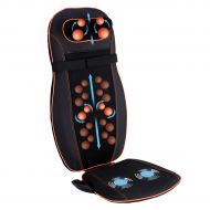 AOCHUANG Shiatsu Back and Neck Massager with Heat -Deep Tissue Kneading Seat Cushion Massager,Vibration Massage Chair Pad for Full Back Pain Relief