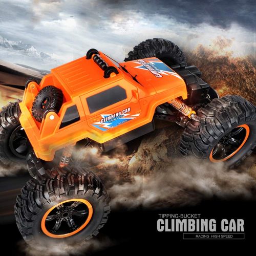  AODATU Remote Control Car 4X4 Monster Truck High Speed 360 Degree Stunt Tumbling Function, Orange, 29cm19cm15cm