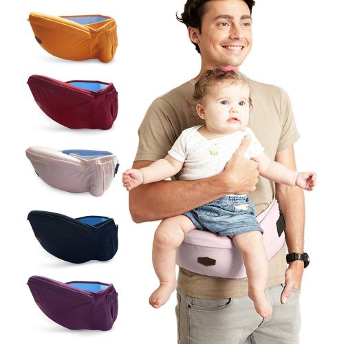  AODD Baby Hip Seat Carrier, Baby Infant Hip Seat Carrier with Pockets, Toddler Waist Seat Stool Carrier Convinient Baby Front Carrier for Alone Nursing from Infant to Toddlers (Ora