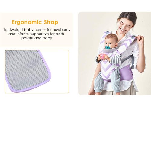  AODD Baby Carrier, Baby Carrier with Hip Seat, Easy to Operate, Front and Back Carry, Removable Head pad Protects The Baby Against Wind, dust, Sun, Neck and Spine, for Toddler or I