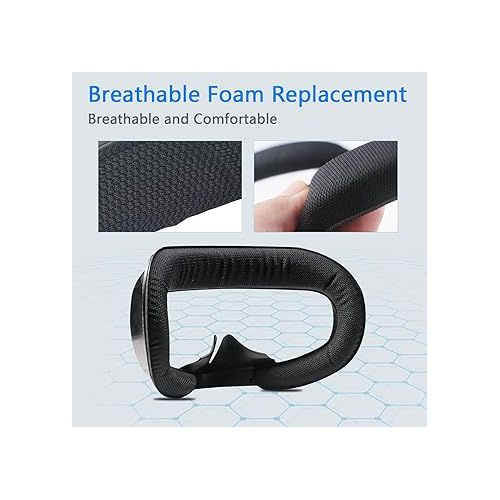  Compatible with Oculus Quest 2 Face Bracket Replacement,VR Breathable Foam Face Pad Protective for Meta Quest 2,Comfortable Face Cover Cushion VR Accessories