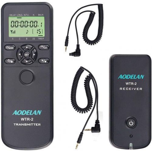  AODELAN Camera Wireless Shutter Release Timer Remote Control for Canon EOS R, RP, Rebel SL2, 250D, 750D, 90D, 80D, 77D, M6 Mark II, 5D Mark IV; Fujifilm X-T3, X-T100; Olympus OM-D