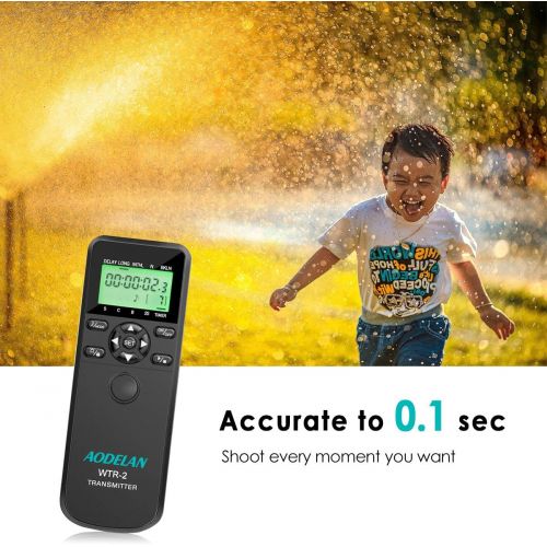  AODELAN Camera Wireless Shutter Release Timer Remote Control for Canon EOS R, RP, Rebel SL2, 250D, 750D, 90D, 80D, 77D, M6 Mark II, 5D Mark IV; Fujifilm X-T3, X-T100; Olympus OM-D