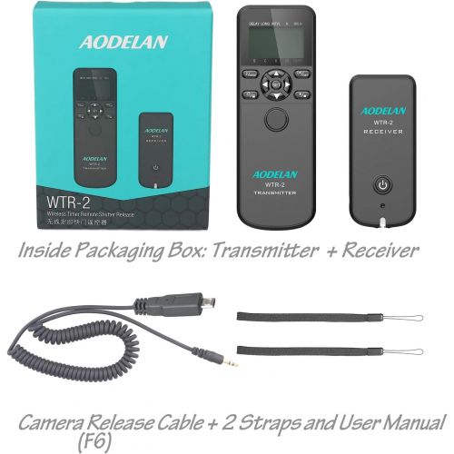  AODELAN Camera Wireless Shutter Release Remote Control Timer for FUJIFILM X-H1, XF10, X-T20, X-T10, X-T100, X-A5, X-A3, X-A2, X-A1, X-A10, X100F, X100T; Replace Fujifilm RR-90