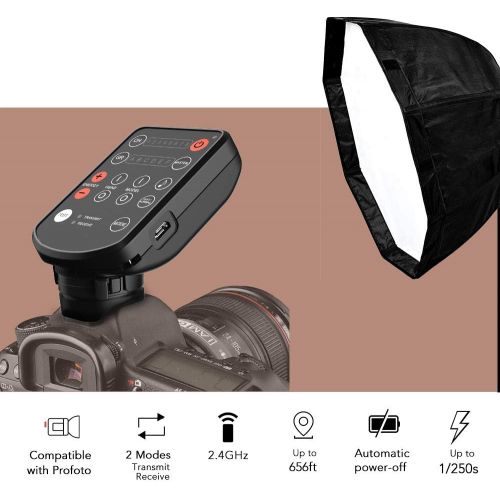  Aodelan Wireless Flash Trigger for Profoto A1, B10, B2, D2, Canon, Nikon, Sony, Olympus (Suitable for Cameras with Hot Shoes)