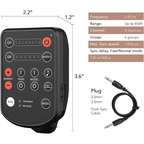  Aodelan Wireless Flash Trigger for Profoto A1, B10, B2, D2, Canon, Nikon, Sony, Olympus (Suitable for Cameras with Hot Shoes)