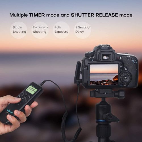  AODELAN TRS-1 Camera Shutter Release Timer Remote Control for Nikon Z6, Z7, Coolpix P1000, D850, D810, D700, D3, D4, D5, D3100, D5000, D7200, D600, D610, D750, D3200, D3300 Replace