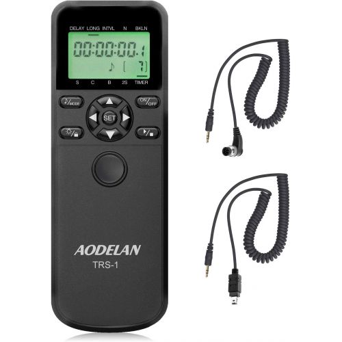  AODELAN TRS-1 Camera Shutter Release Timer Remote Control for Nikon Z6, Z7, Coolpix P1000, D850, D810, D700, D3, D4, D5, D3100, D5000, D7200, D600, D610, D750, D3200, D3300 Replace