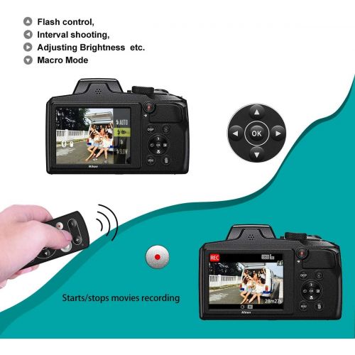  AODELAN Camera Wireless Shutter Release Remote Control for Nikon COOLPIX P1000 P950 B600 A1000 Z50 Z fc, Replaces Nikon ML-L7