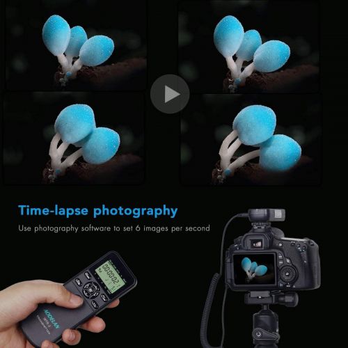  Camera Wireless Timer Remote Shutter Release, AODELAN Intervalometer HDR Remote Control for Nikon Z6, Z7, Coolpix P1000, A1000, D5, D810, D850, D300, D500; for Fujifilm S5 Pro, S3