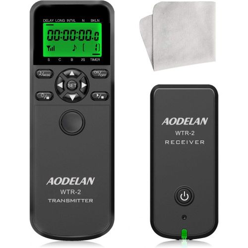  Camera Wireless Timer Remote Shutter Release, AODELAN Intervalometer HDR Remote Control for Nikon Z6, Z7, Coolpix P1000, A1000, D5, D810, D850, D300, D500; for Fujifilm S5 Pro, S3