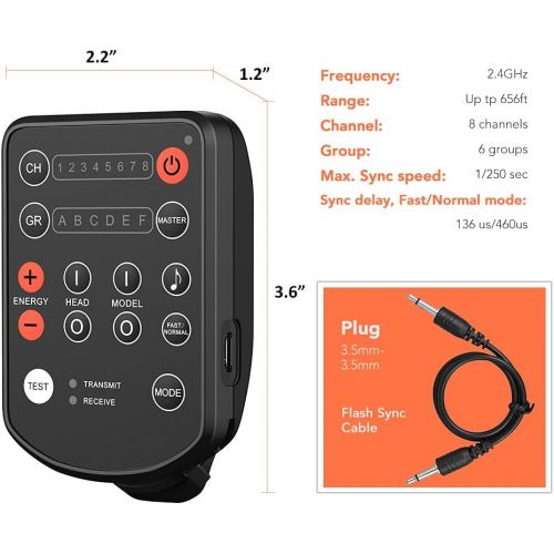  AODELAN Wireless Flash Trigger Transmitter Compatible with ProfotoA1 B2 B10 D2, Canon, Nikon, Panasonic, Olympus, Fuji, Pentax, Samsung, Sony Cameras; Replace Profoto Air Remote