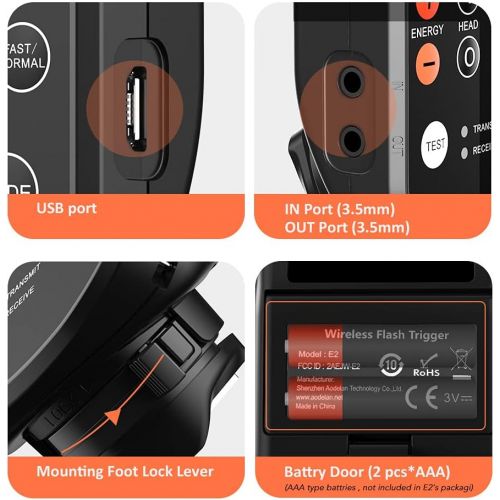  AODELAN Wireless Flash Trigger Transmitter Compatible with ProfotoA1 B2 B10 D2, Canon, Nikon, Panasonic, Olympus, Fuji, Pentax, Samsung, Sony Cameras; Replace Profoto Air Remote